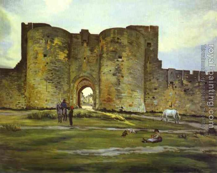 Frederic Bazille : Port of the Queen at Aigues-Mortes